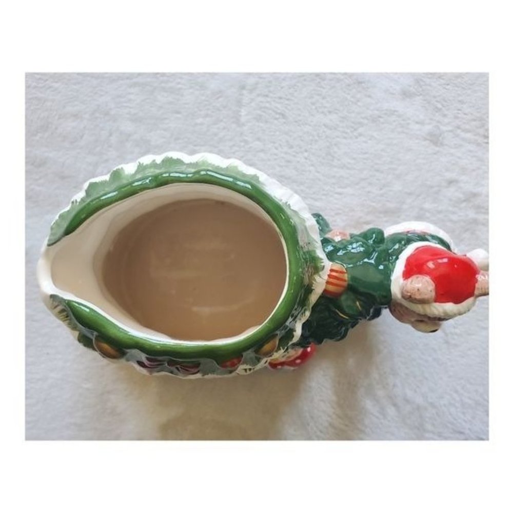 Vintage Original box World Bazar Santa Bear Christmas tree pitcher hand painted - Picture 3 of 9